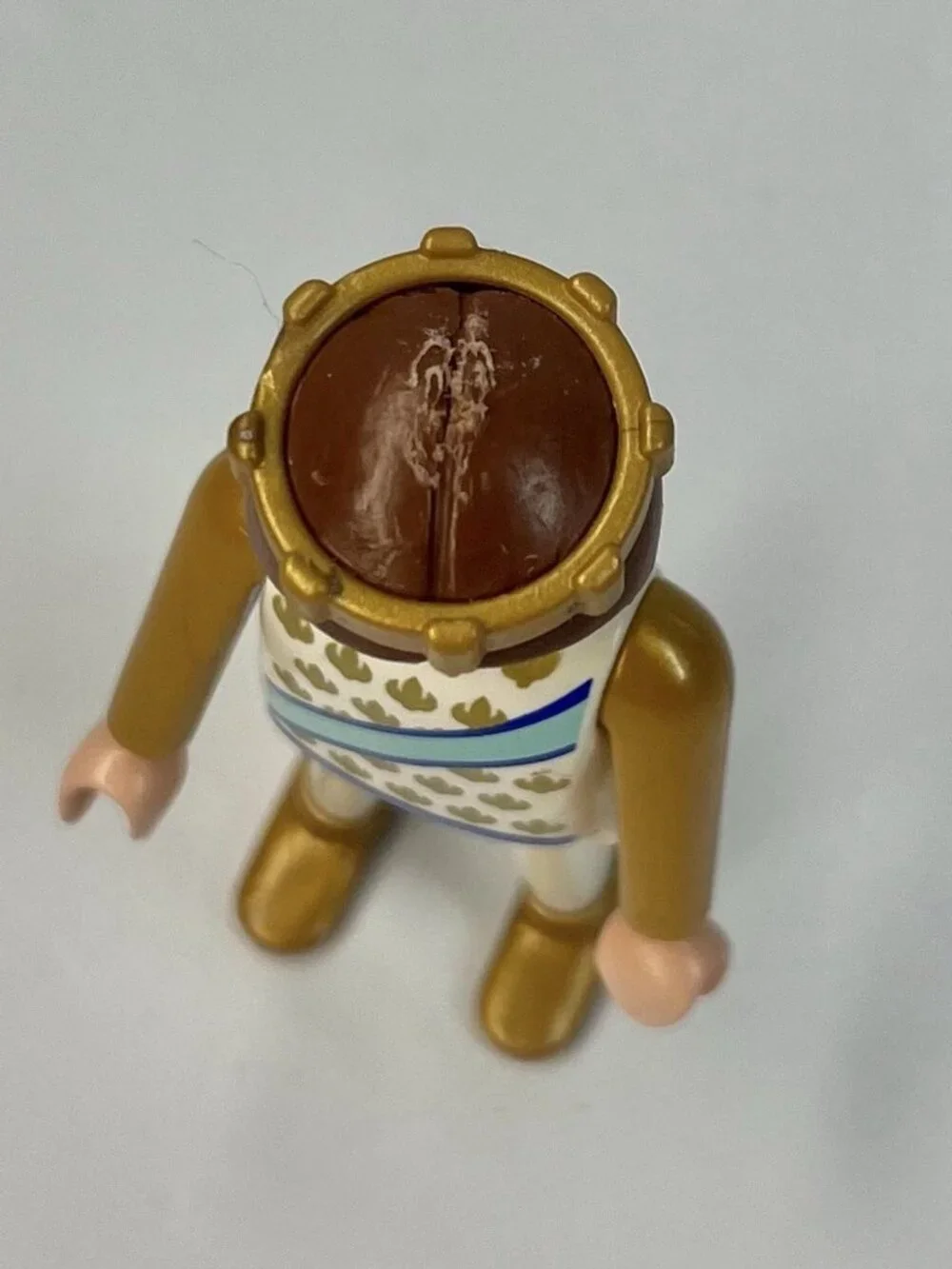 Playmobil Figure Man Fairytale Castle Prince Gold Light Blue Uniform